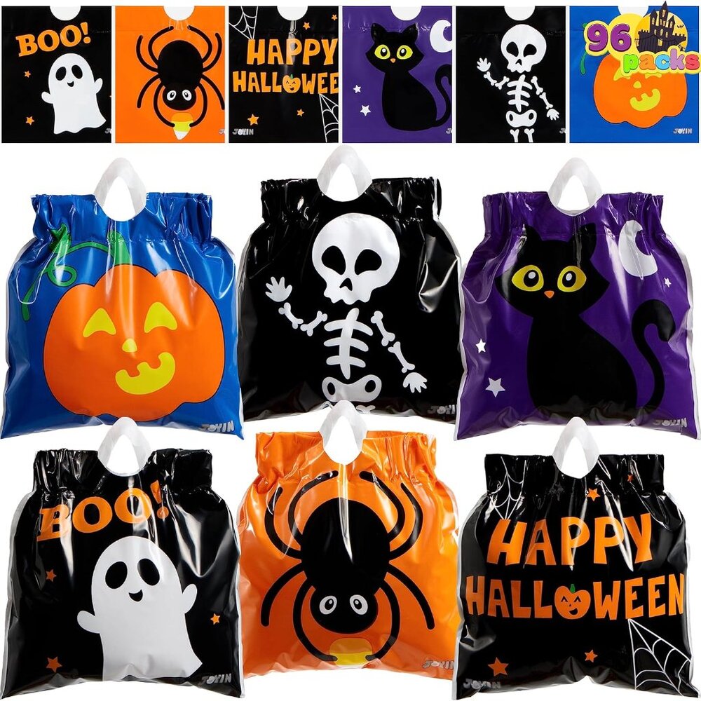 Ultimate 96-Pack Halloween Goodie Bags - Perfect for Classroom and Party Favors
